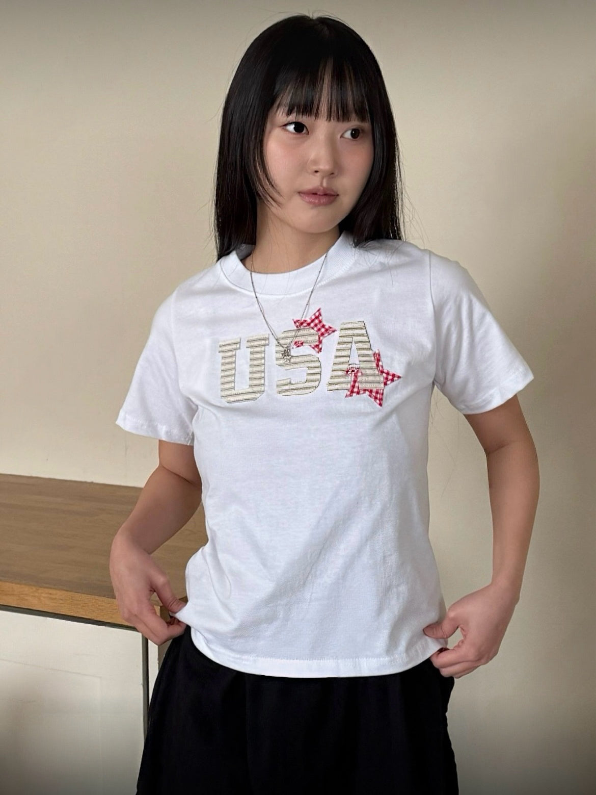 USA星星Crop Top 三色入