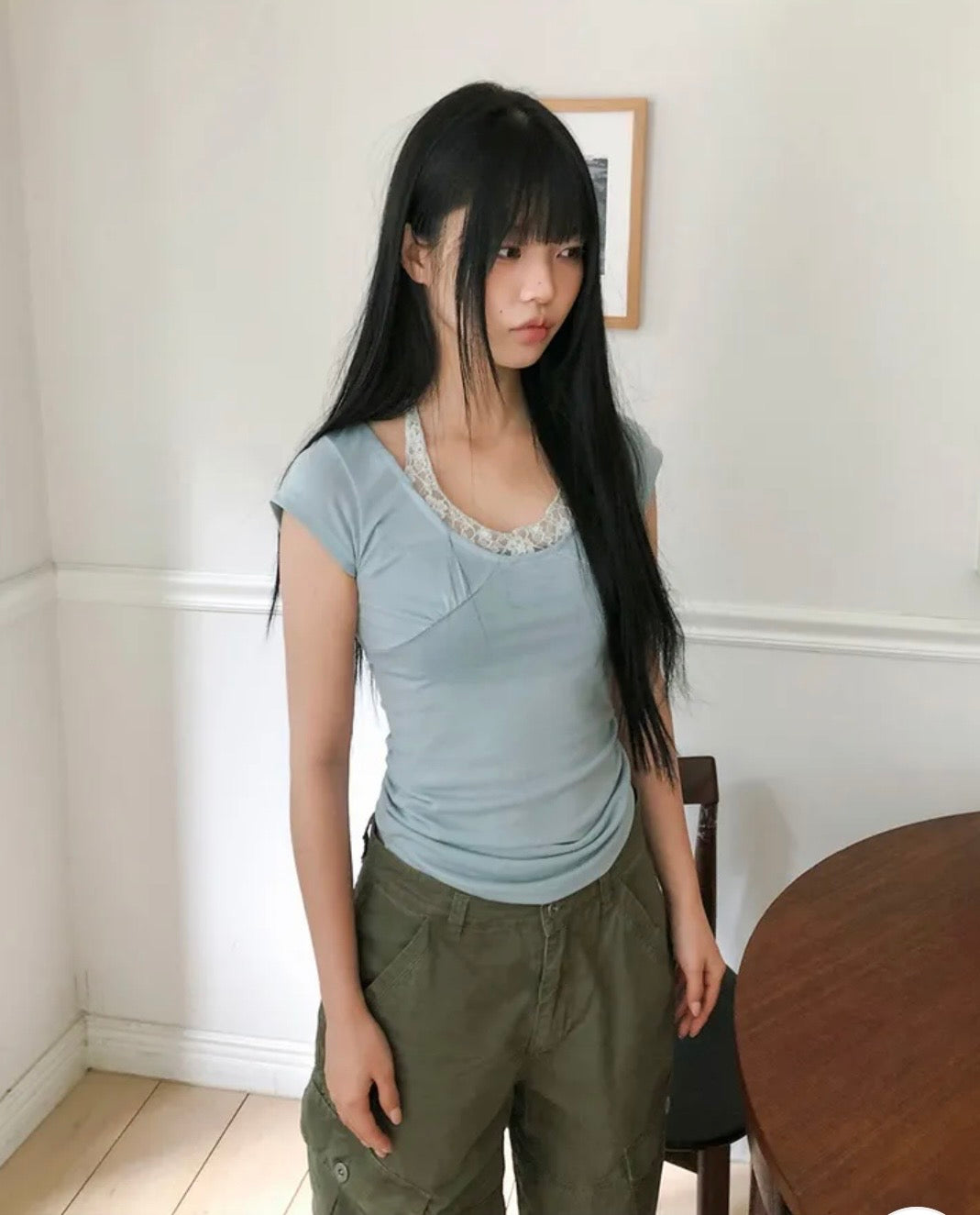 Lace掛頸貼身Top 四色入