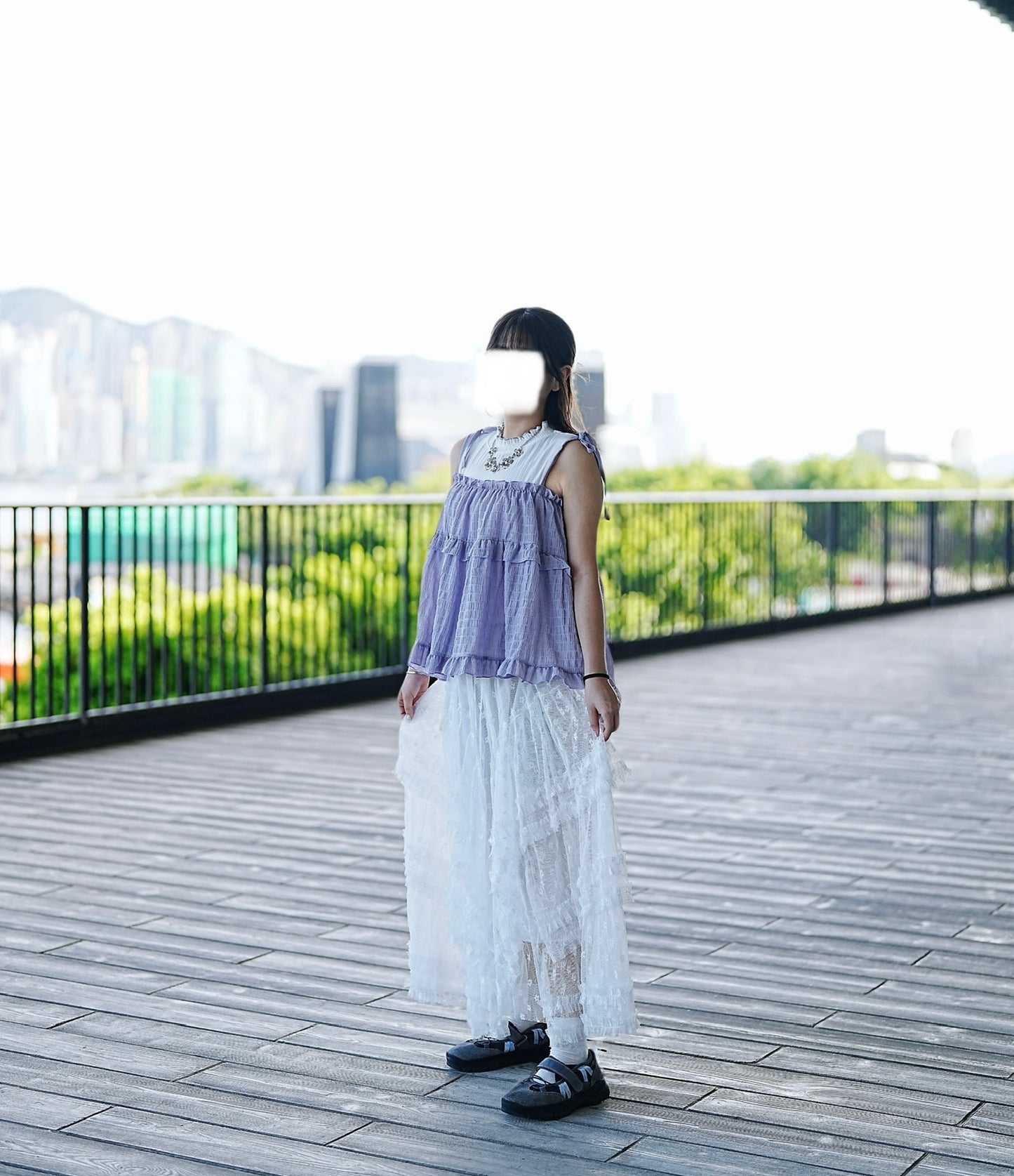 糖果色系layer背心