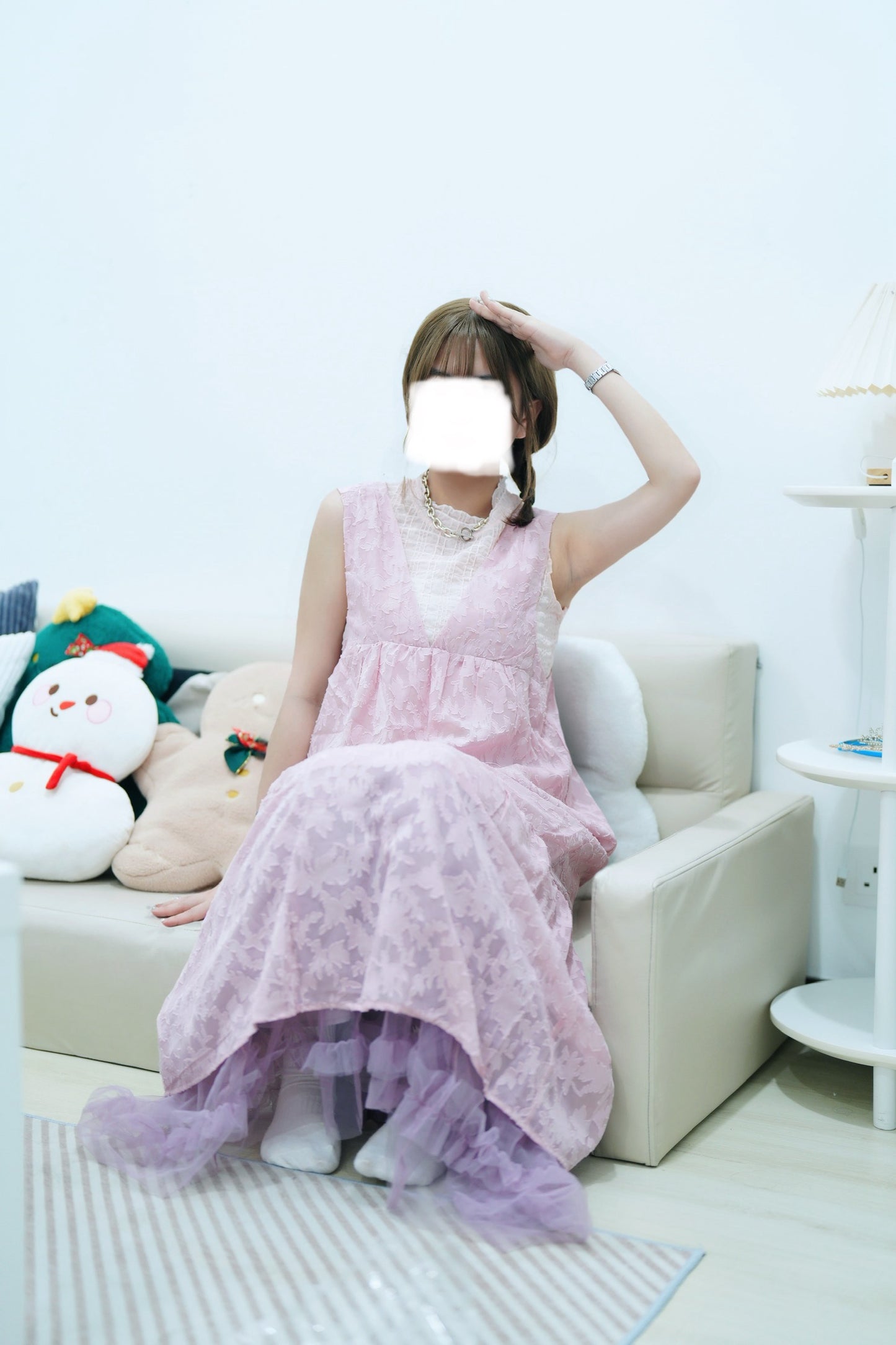 雙層Ruffle格仔背心