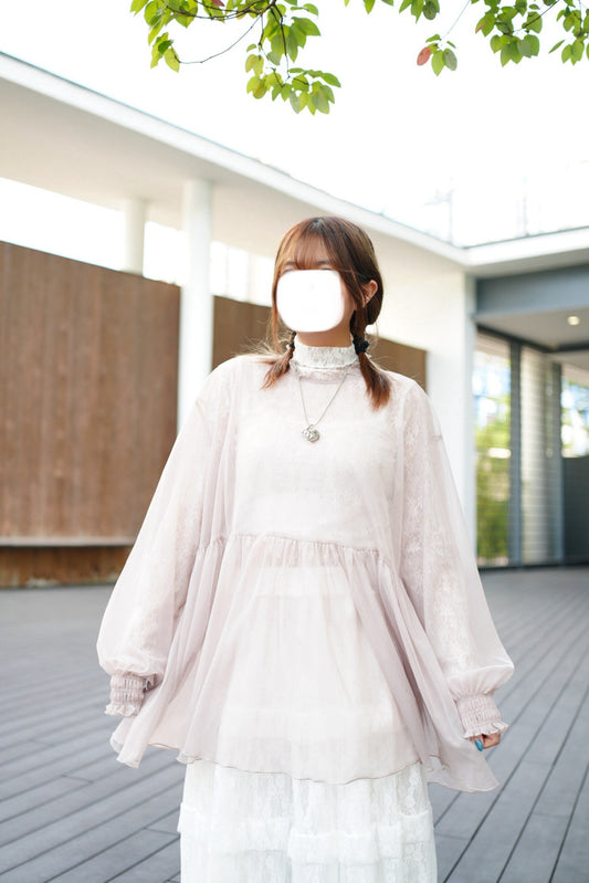 (店主自留)透透ruffle領超滑Top 四色入