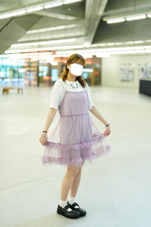 短款花邊蛋糕紗裙