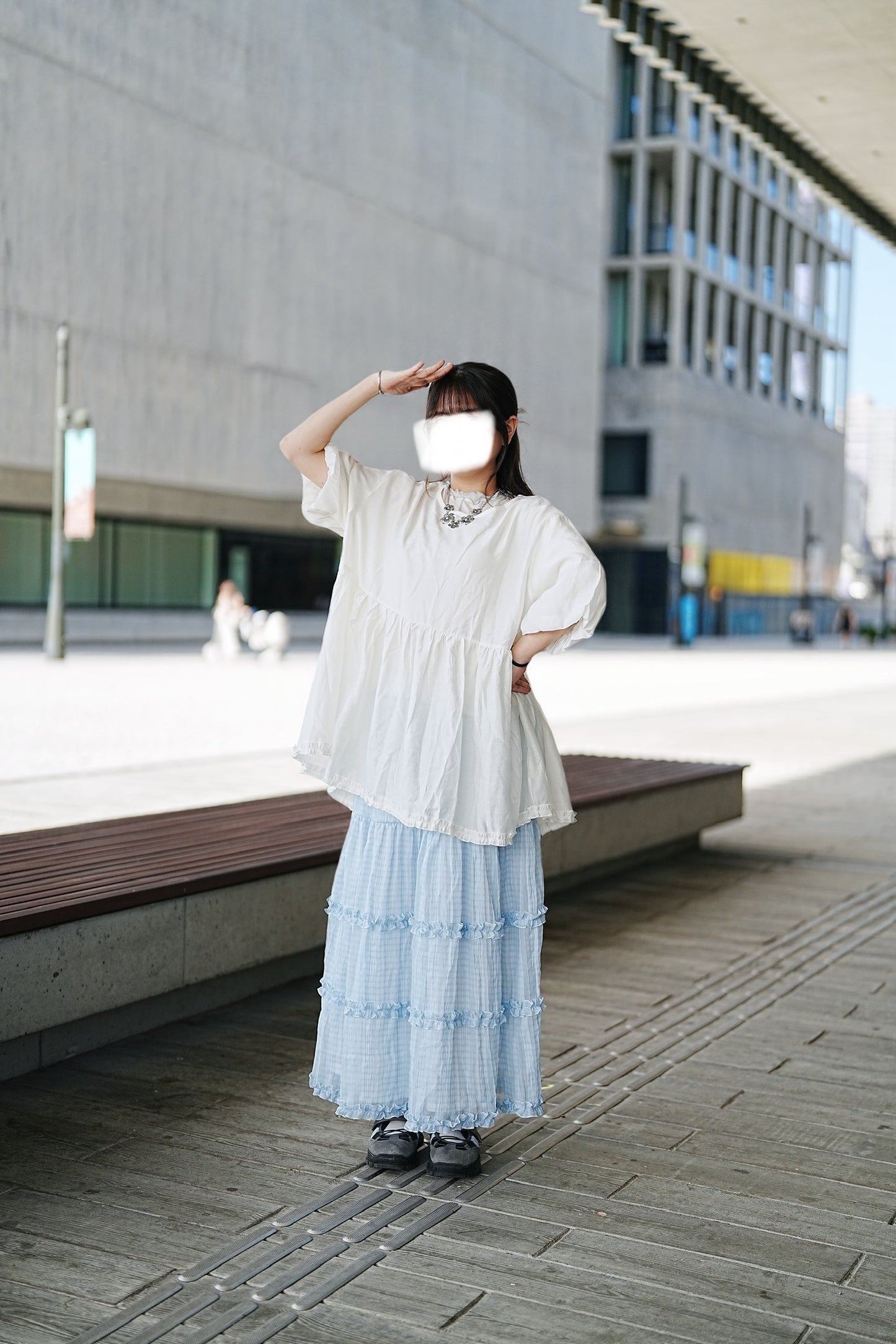 泡泡ruffle top