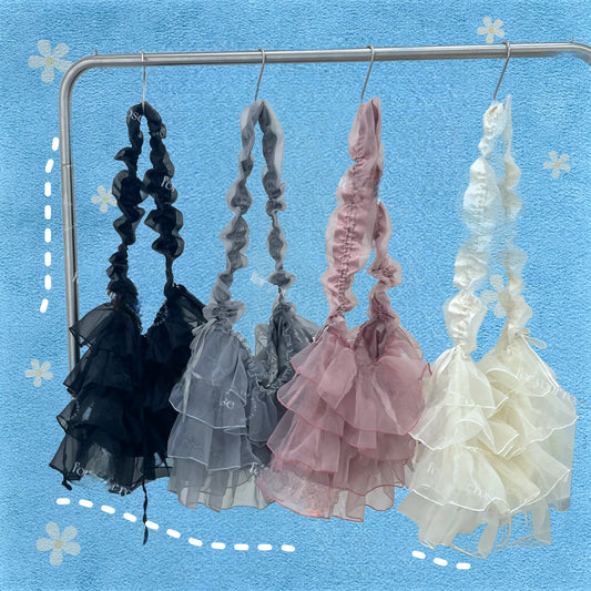 4色蛋糕ruffle 紗紗袋 L size