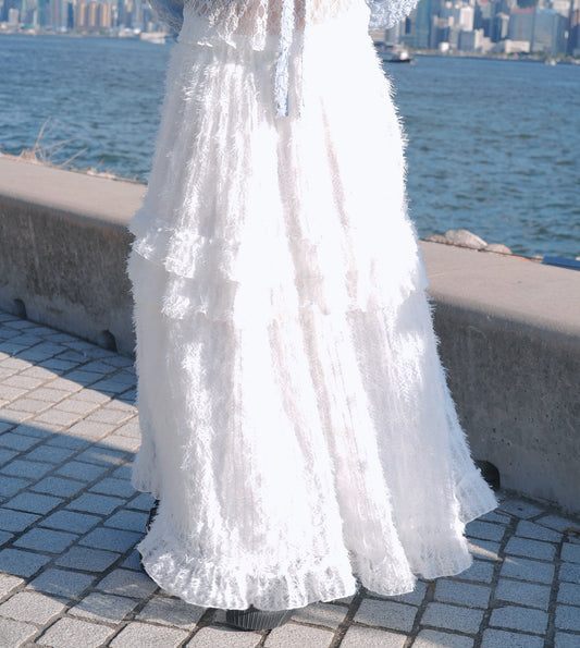 毛毛ruffle cake dress 四色入