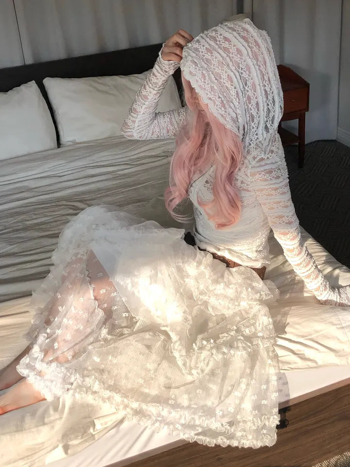 Lace花邊條紋緊身外套
