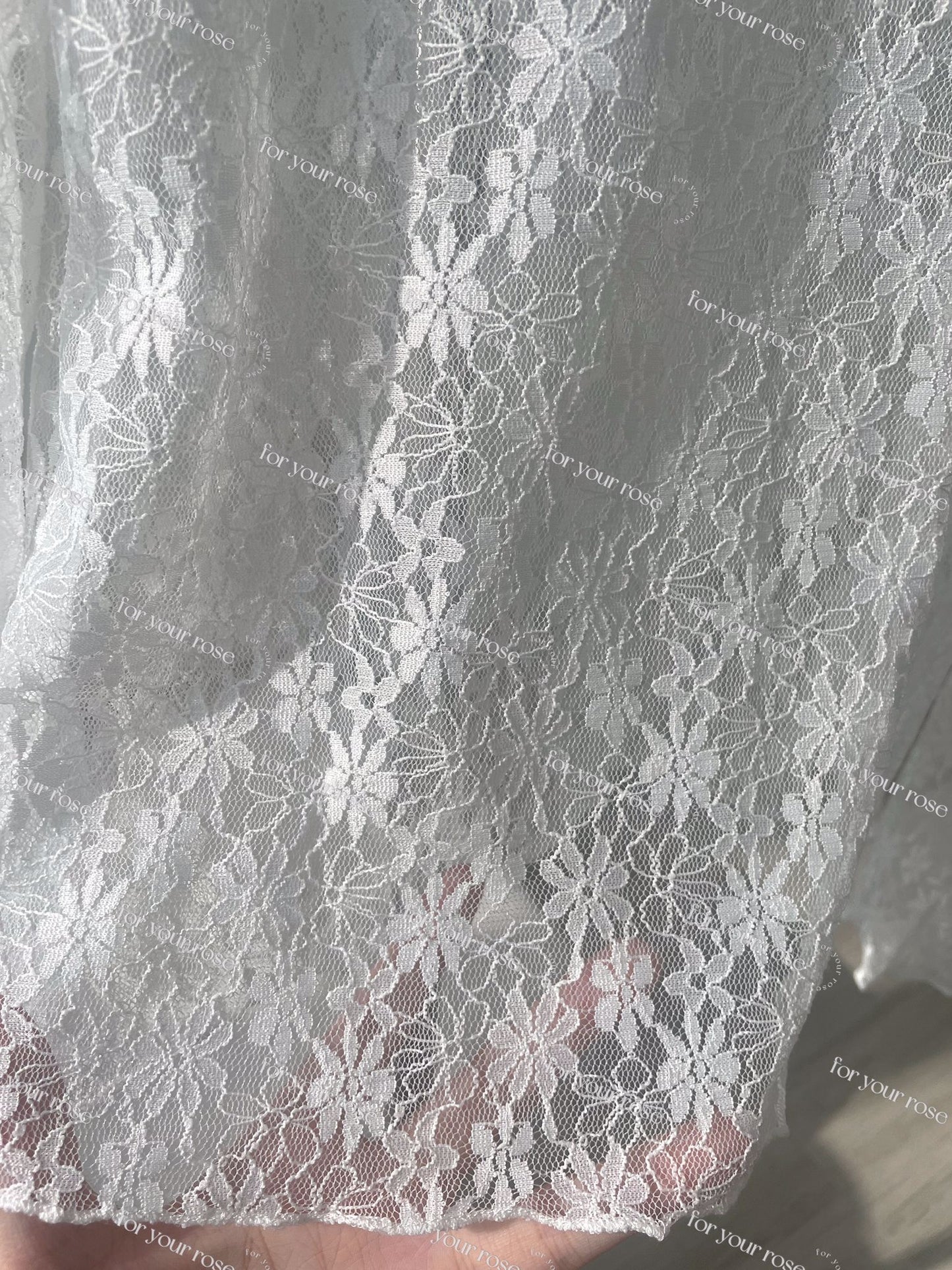 透膚花花ruffle長袖top