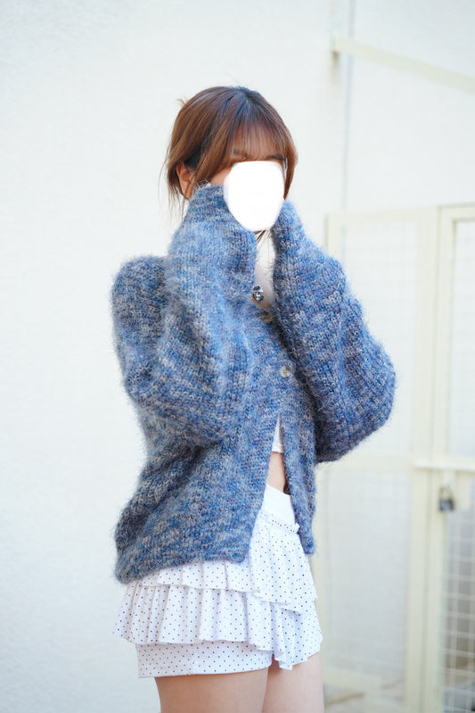 彩虹混毛針織上衣 五色入￼