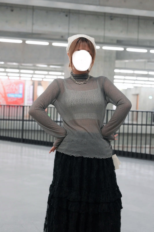 超舒服!雪花透膚TOP 四色入