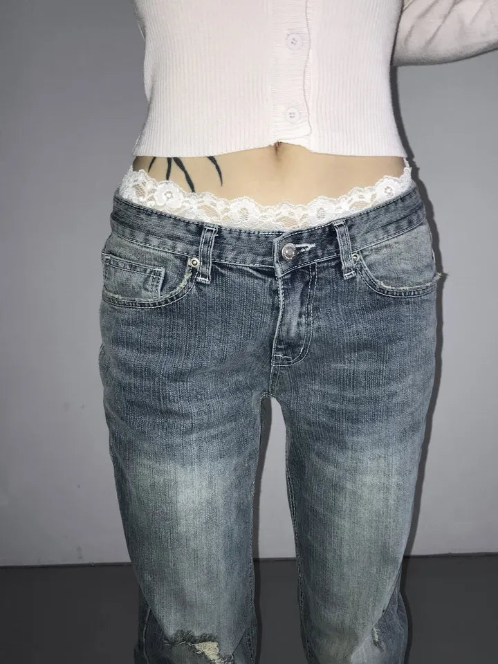 Lace邊打底褲 六色入