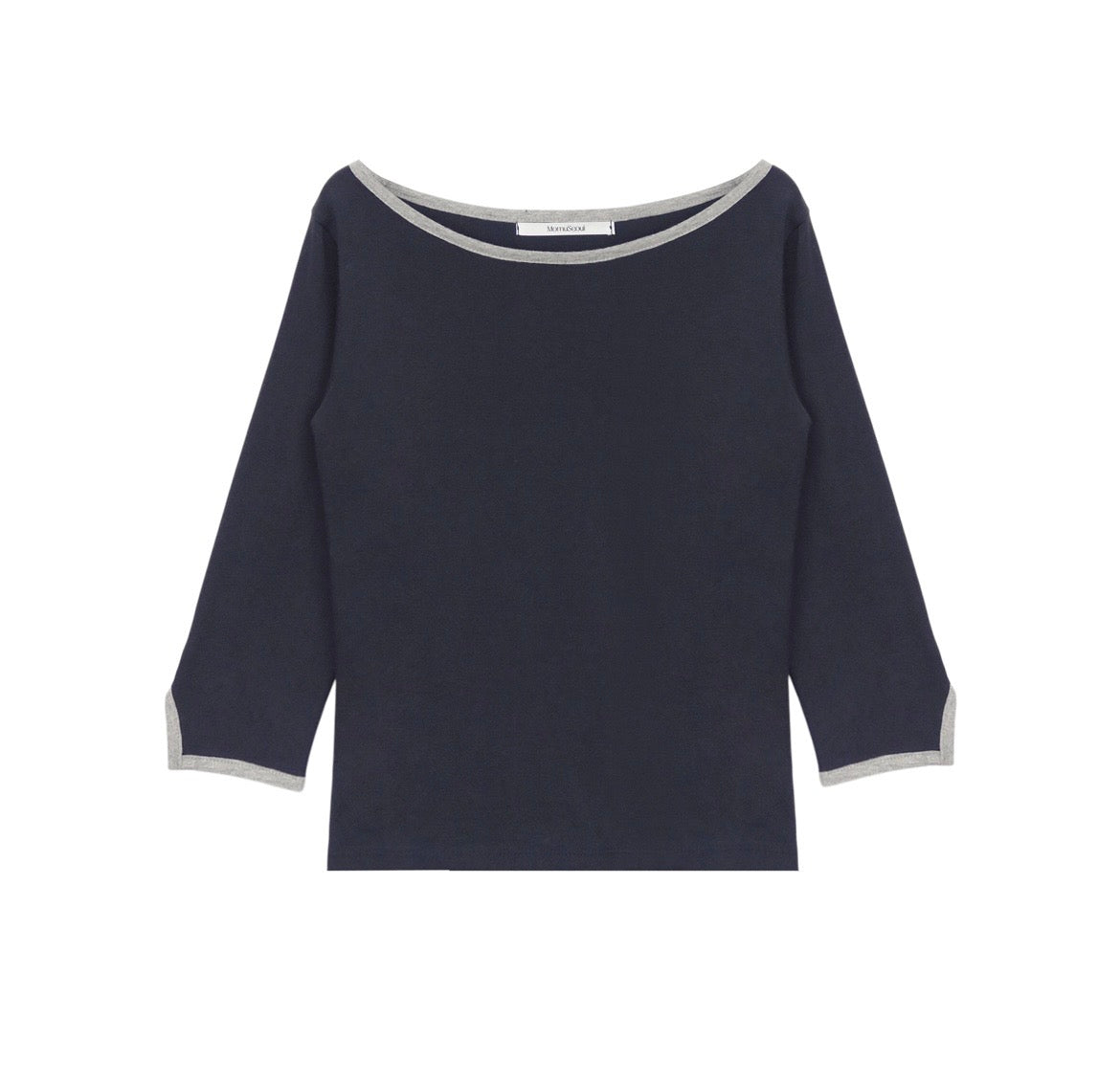 韓牌自家製3/4袖拼色Top 四色入