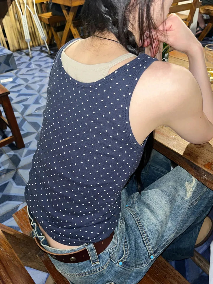 波點貼身背心 四色入