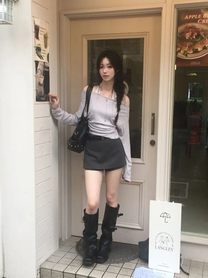 Lace假兩件上衣 三色入