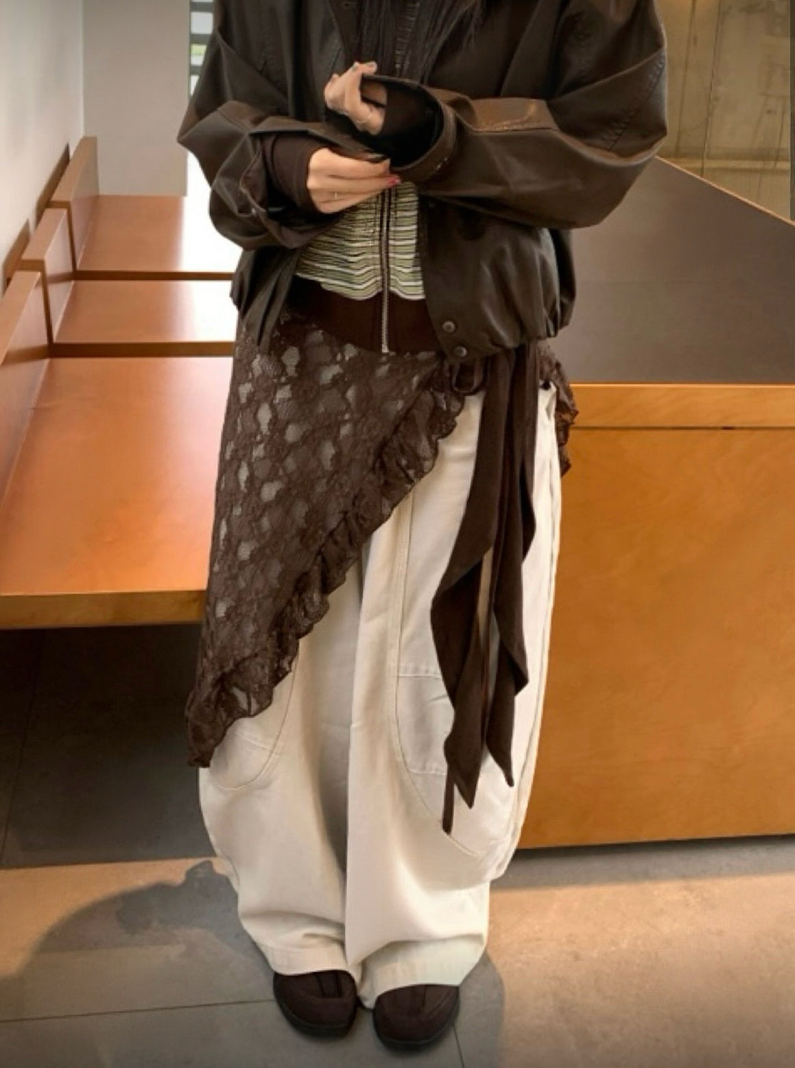 3月限定韓貨預訂95折☆ Layered Wrap Skirt 三色入