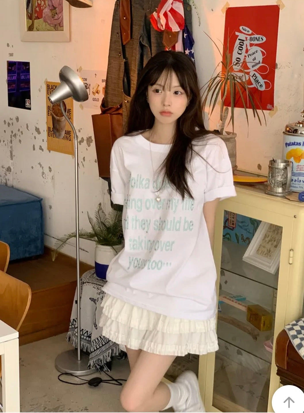 復古字母印花Tee 四色入