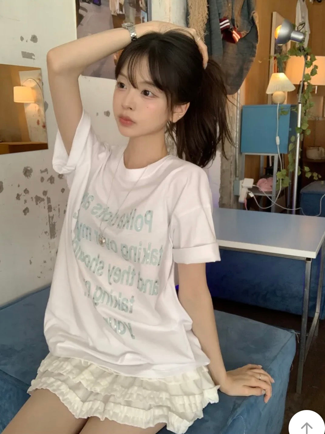 復古字母印花Tee 四色入