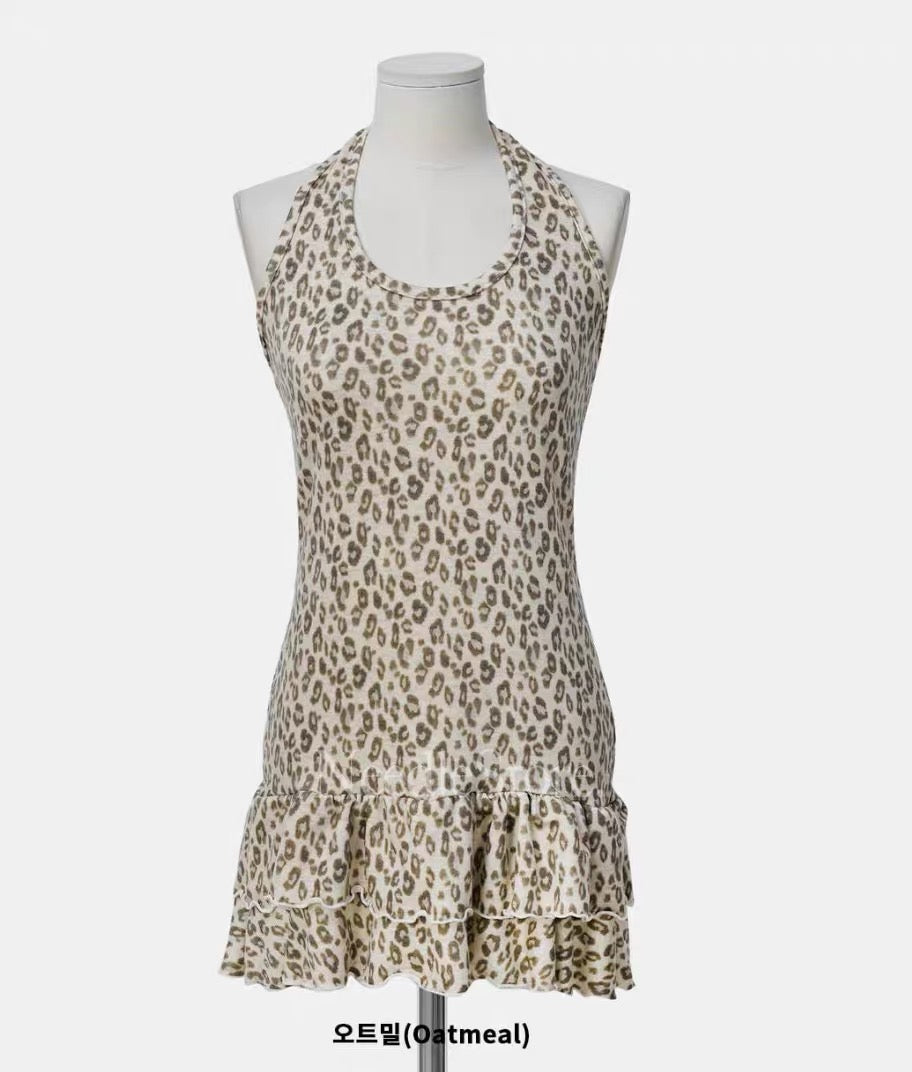 3月韓貨預訂95折☆ 豹紋Tank Top 三色入