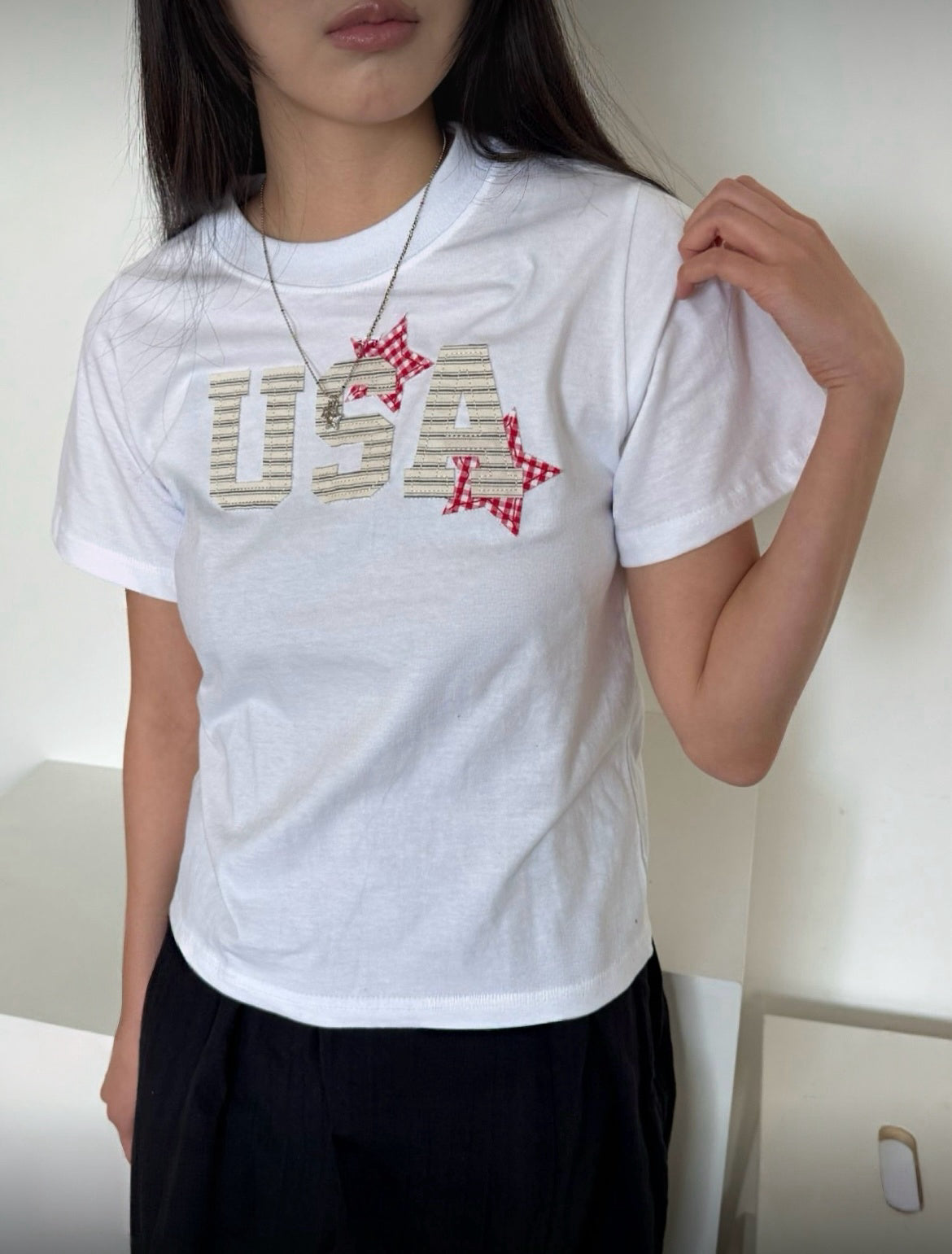 USA星星Crop Top 三色入