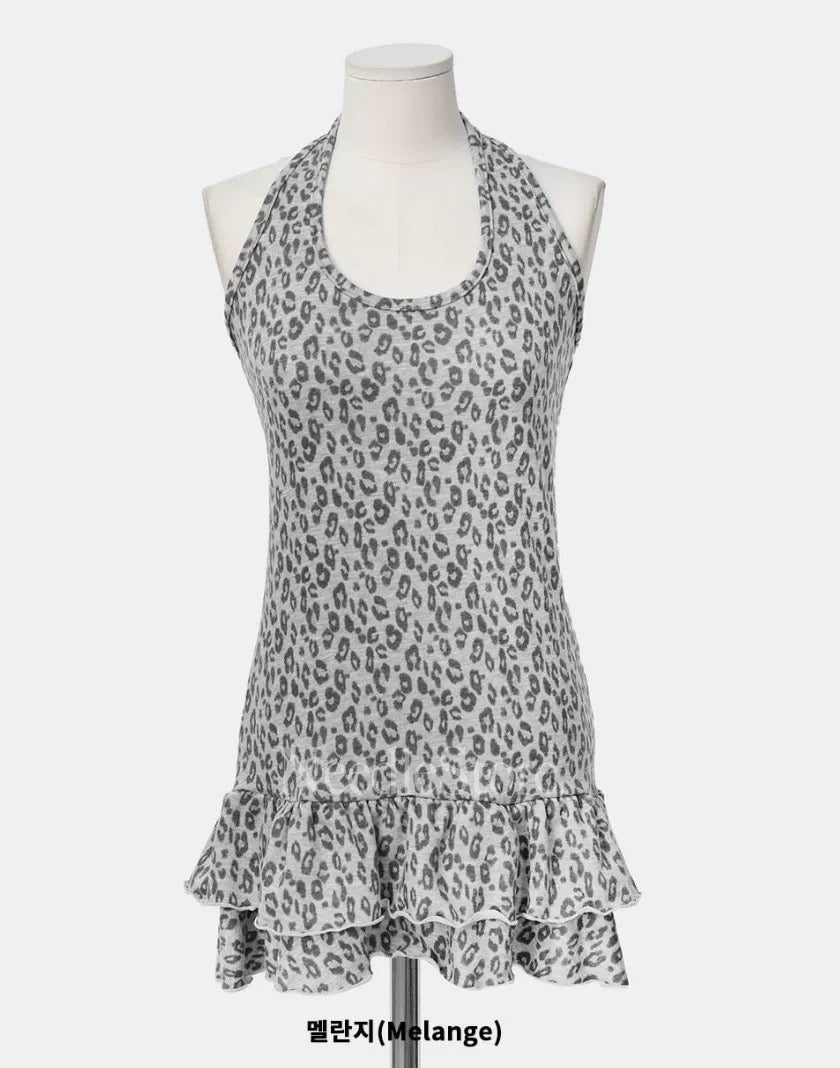3月韓貨預訂95折☆ 豹紋Tank Top 三色入