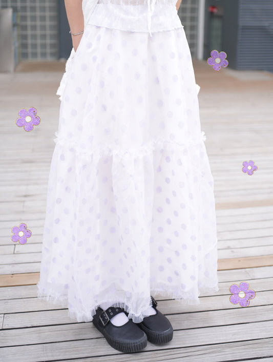 Ruffle波點蛋糕裙 五色入￼￼