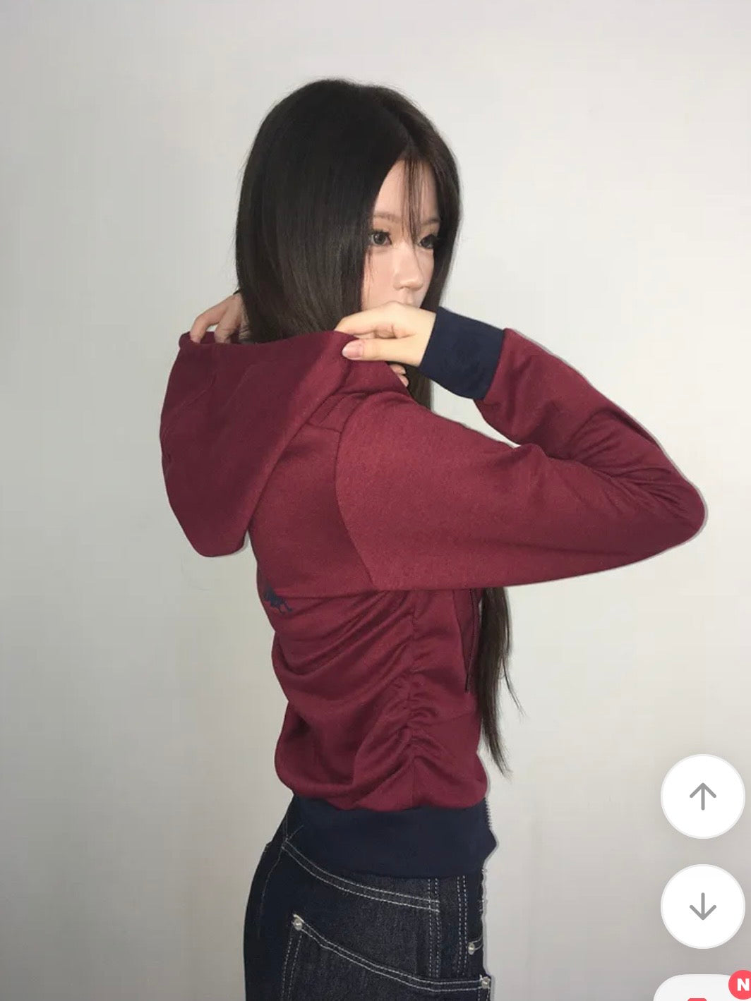復古撞色拉鏈帽外套 四色入