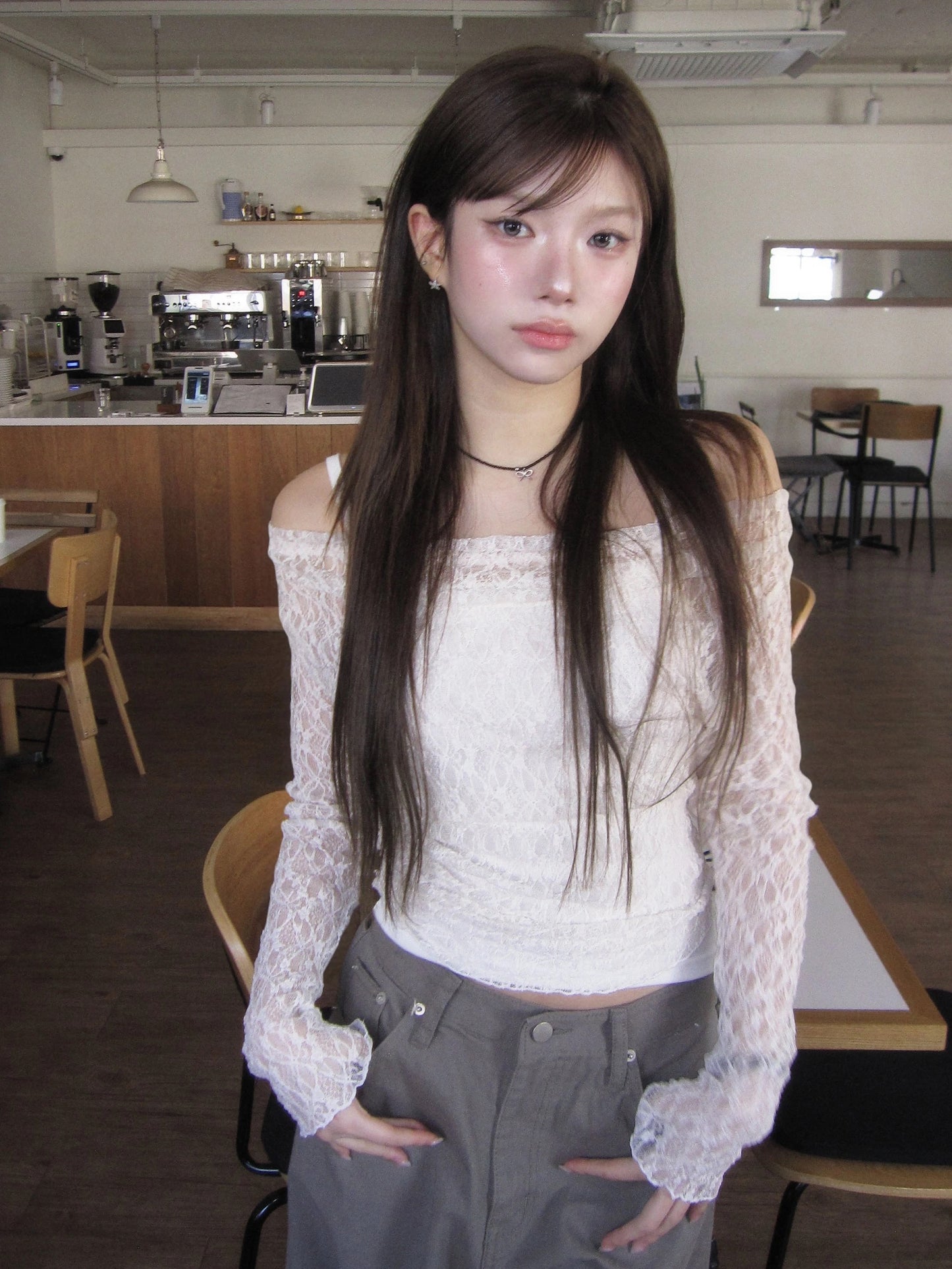 3月韓貨預訂95折☆ Lace Top Set三色入