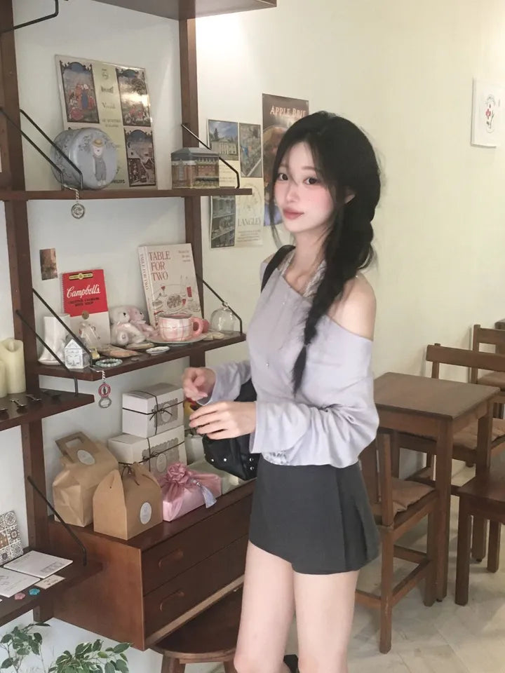 Lace假兩件上衣 三色入