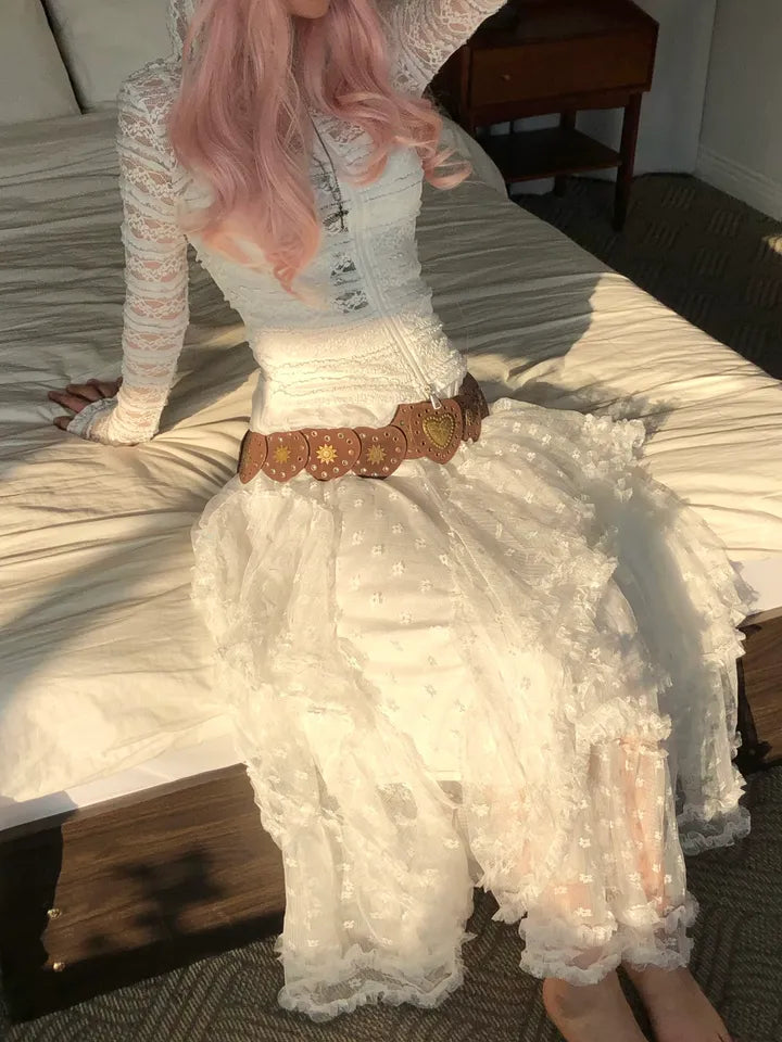 Lace花邊條紋緊身外套