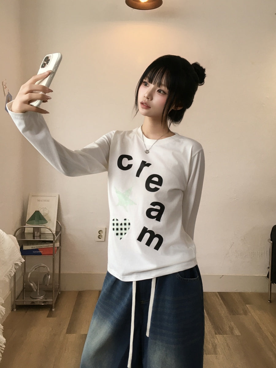 星星愛心印花長袖Top 六色入