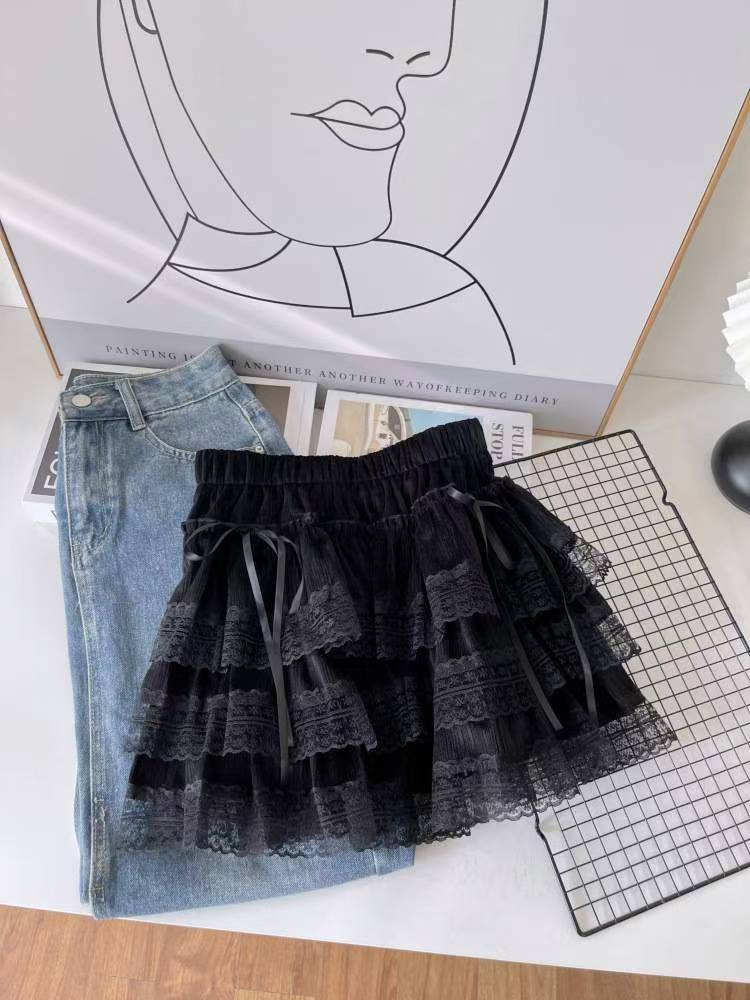 [$109系列] 蝴蝶結lace半身裙