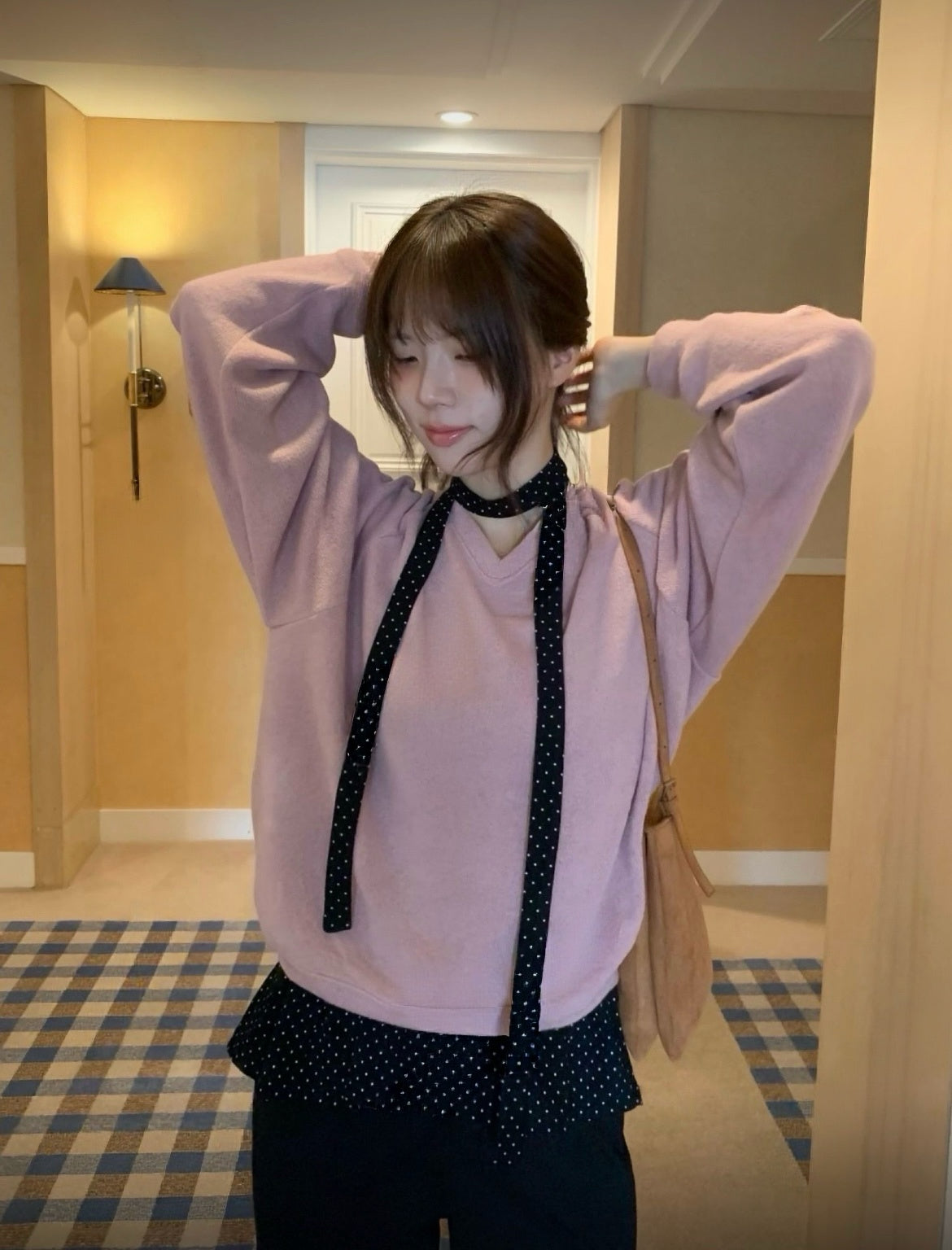 3月限定韓貨預訂95折☆ 波點背心連頸帶Top 兩色入