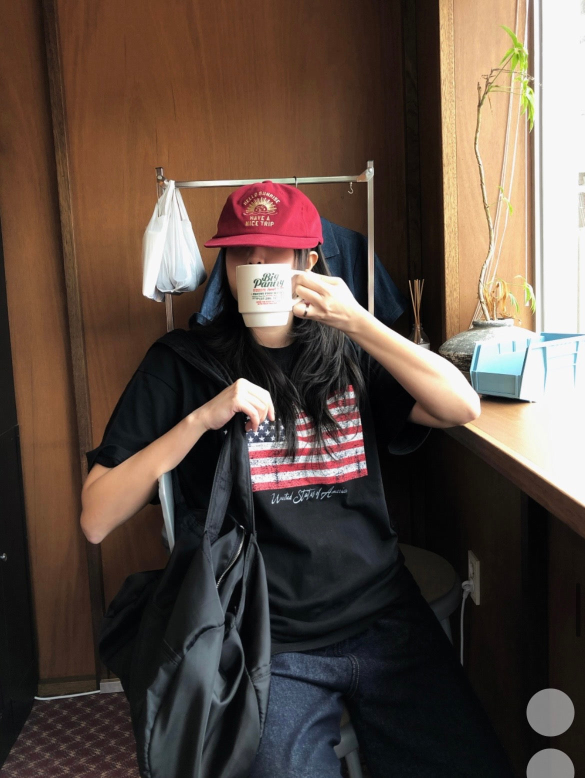 【1+1】美國國旗oversize Tee 三色入