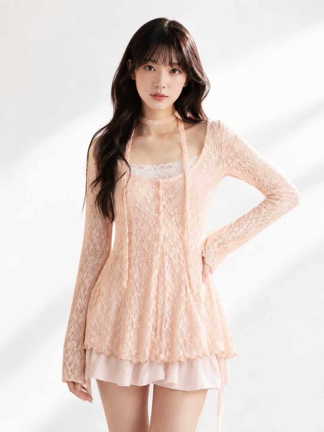 掛脖Lace Set Top 四色入