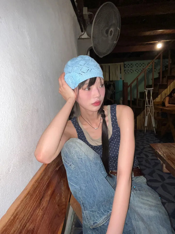 波點貼身背心 四色入
