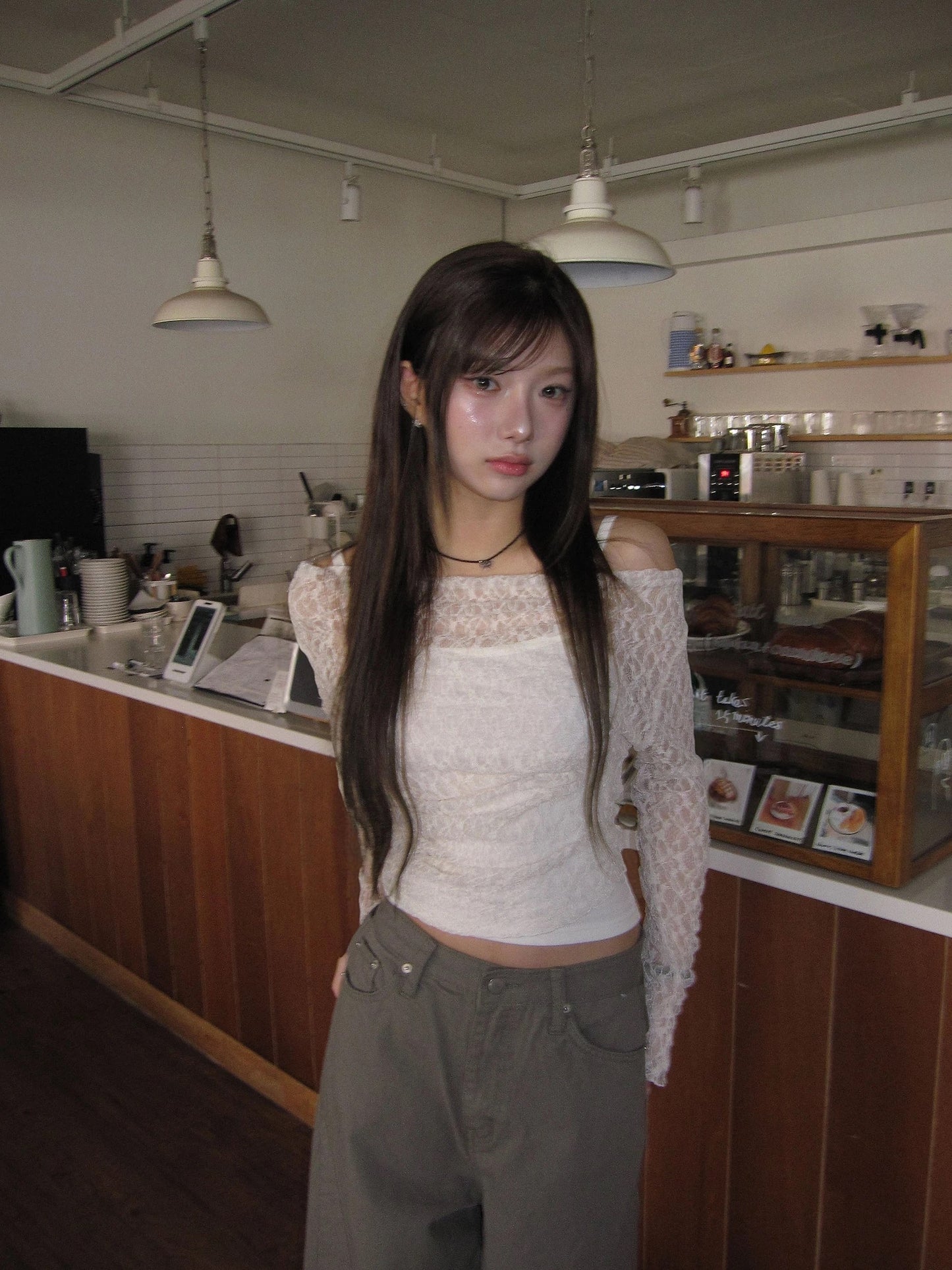 3月韓貨預訂95折☆ Lace Top Set三色入