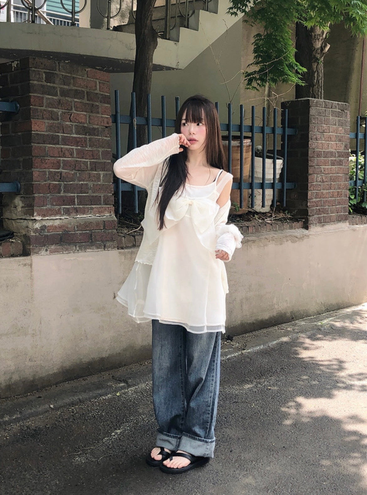 蝴蝶結透透Top 三色入