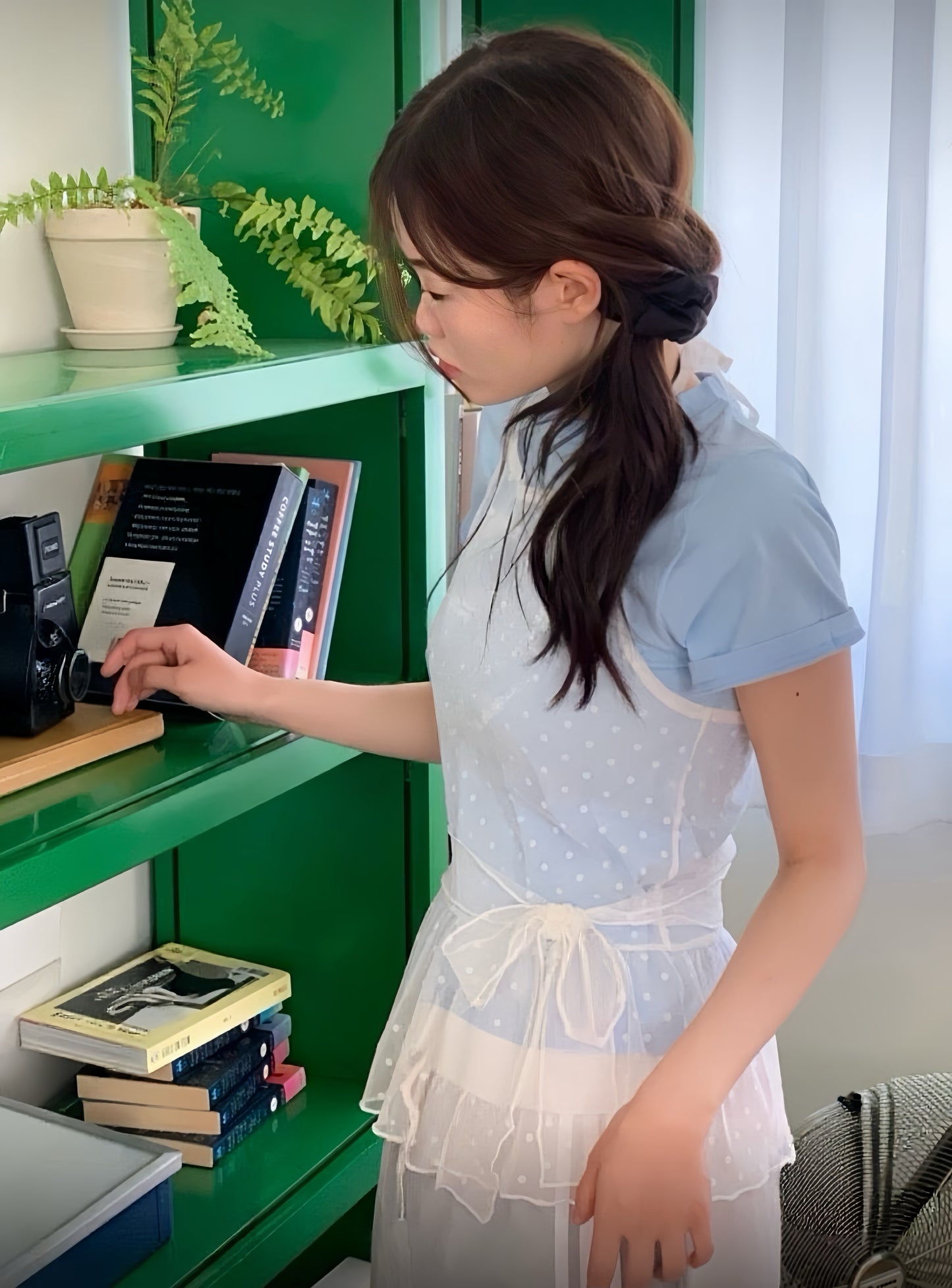 3月限定韓貨預訂95折☆ 波點Layer連掛頸Top 三色入