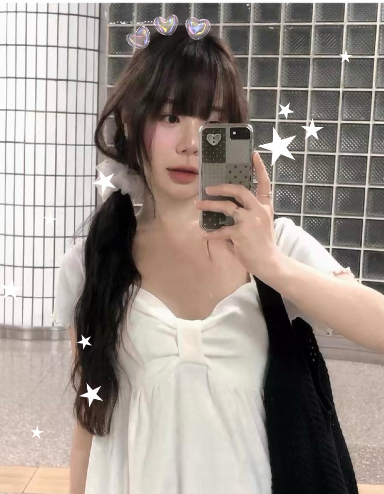 蝴蝶結短袖Top 三色入