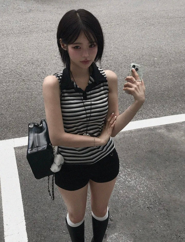 鐵環低腰短褲 四色入