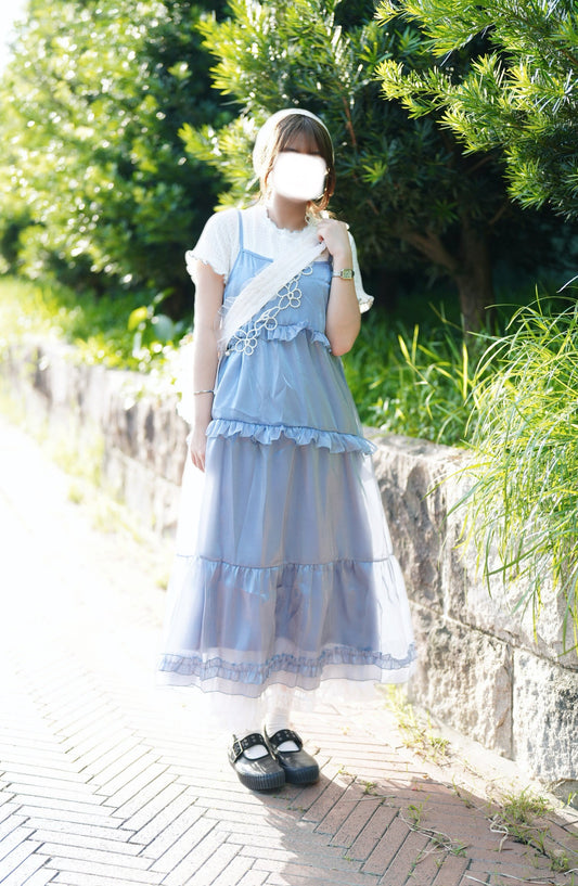 Bling bling珠光花邊ops 四色入