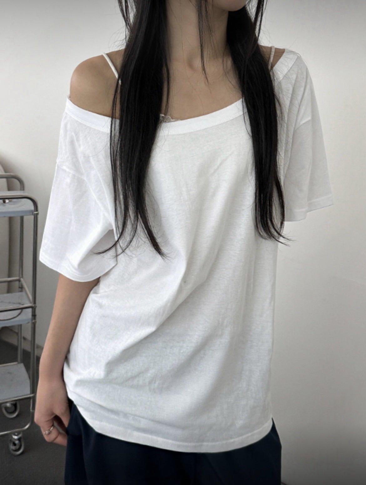3月限定韓貨預訂95折☆ Basic斜膊Oversize Tee 四色入