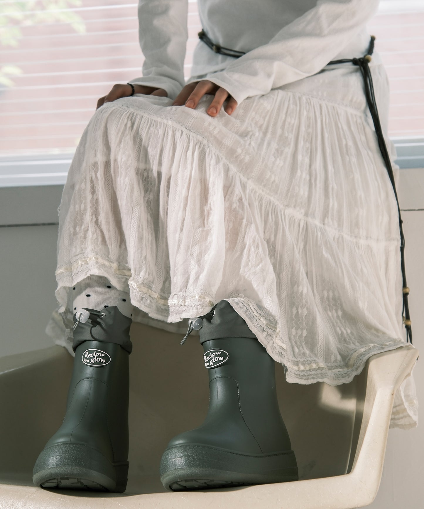 RECLOW RE-RAIN SHIRRING BOOTS
