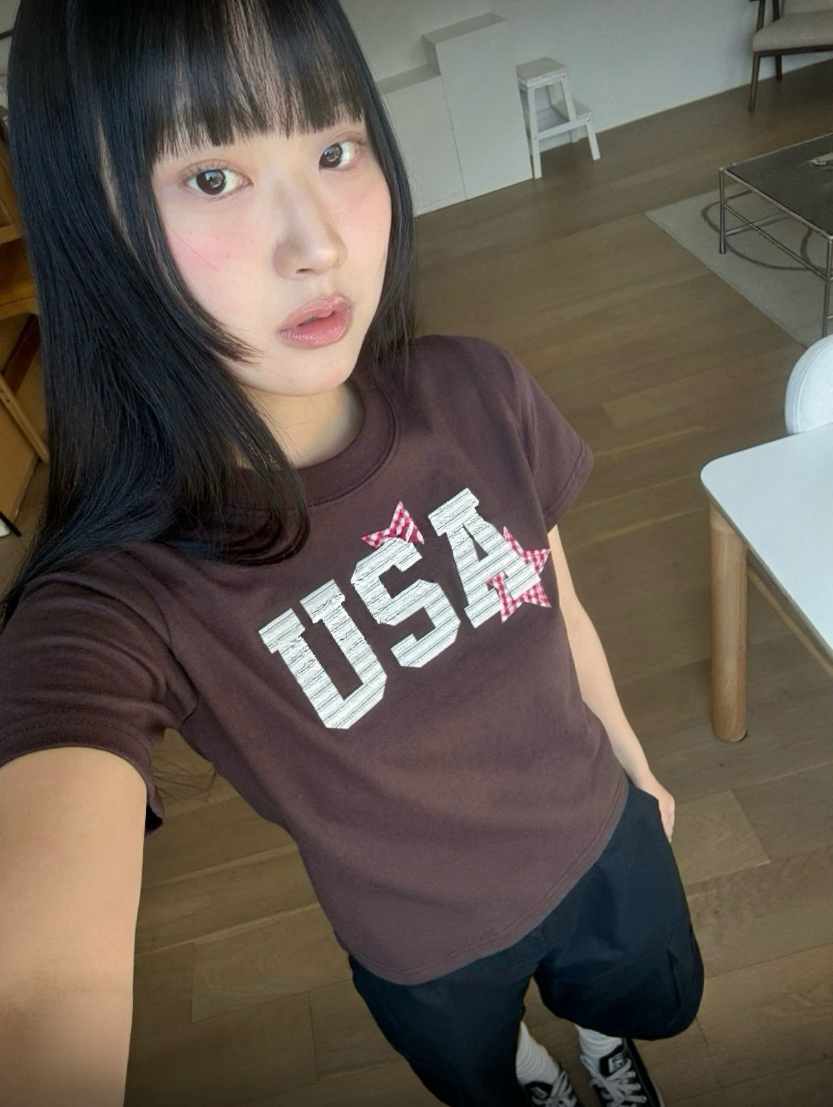 USA星星Crop Top 三色入
