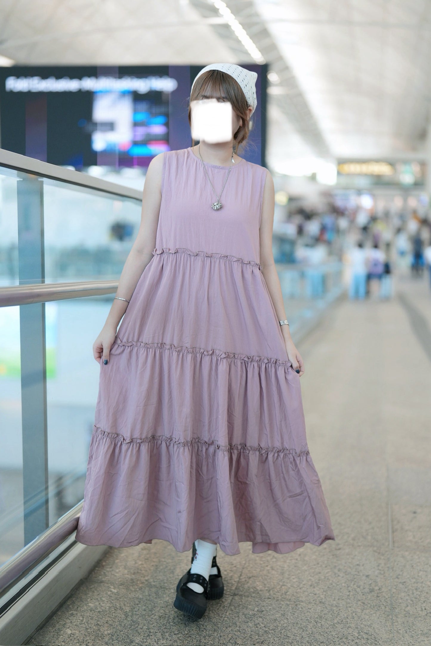 涼感背心ruffle蛋糕裙