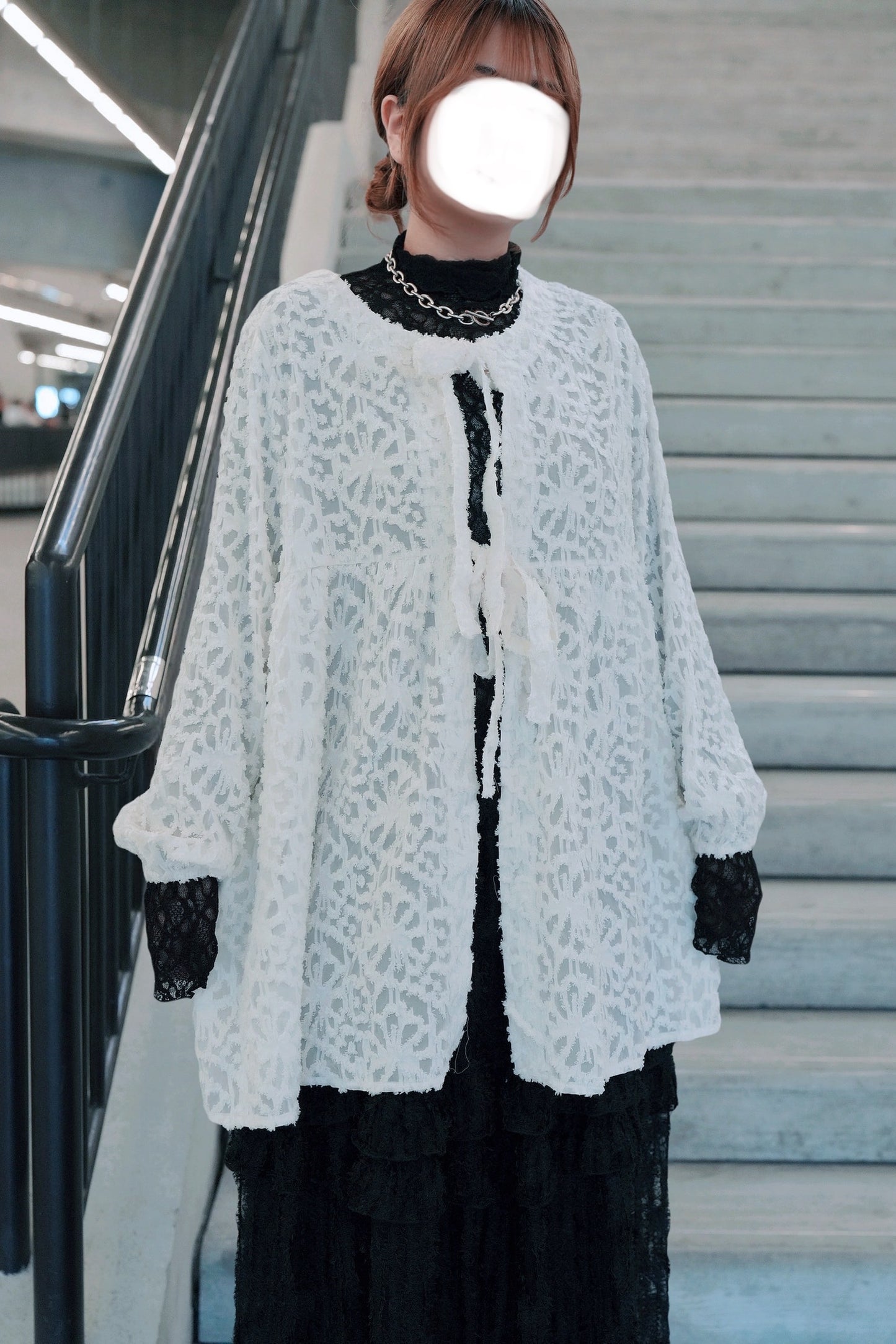 [$179優惠🔥]花花毛毛綁帶外套 三色入