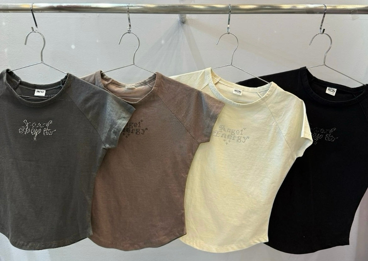 韓制翅膀Crop Top 兩色入