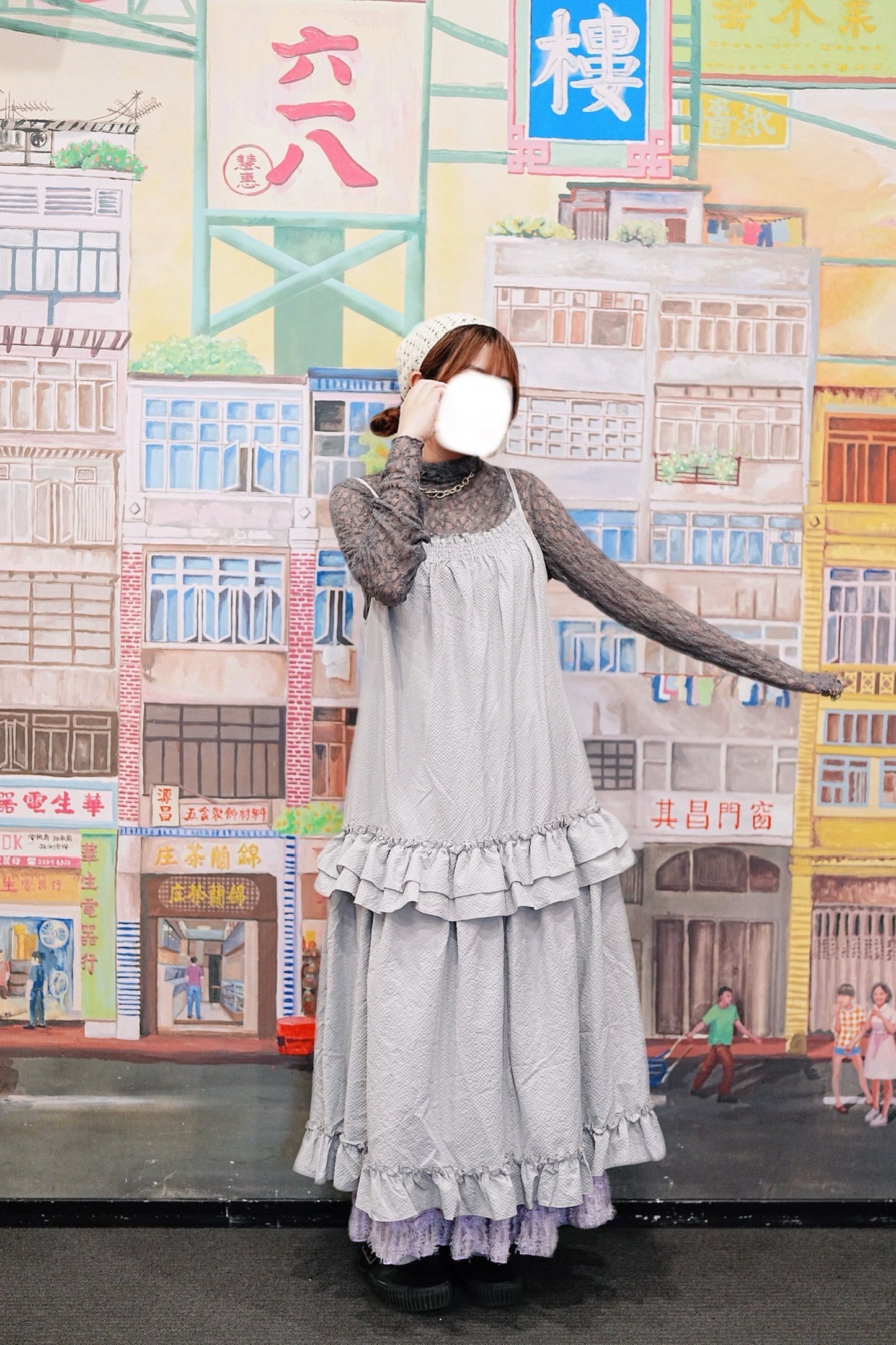 LACE RUFFLE TOP 四色入