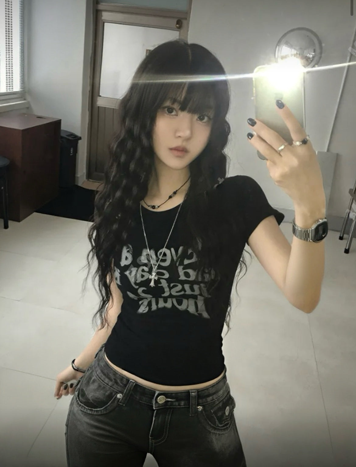 韓制字母貼身Top 三色入