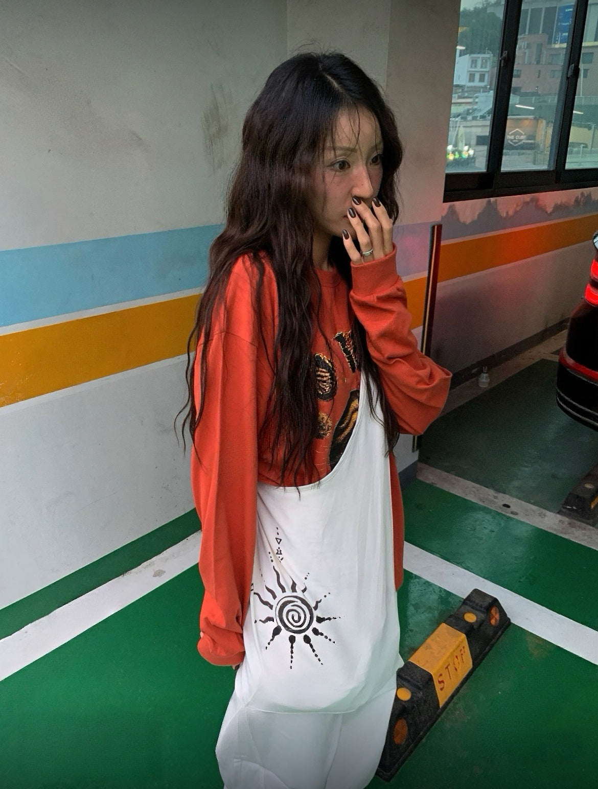 太陽印花掛頸包 兩色入