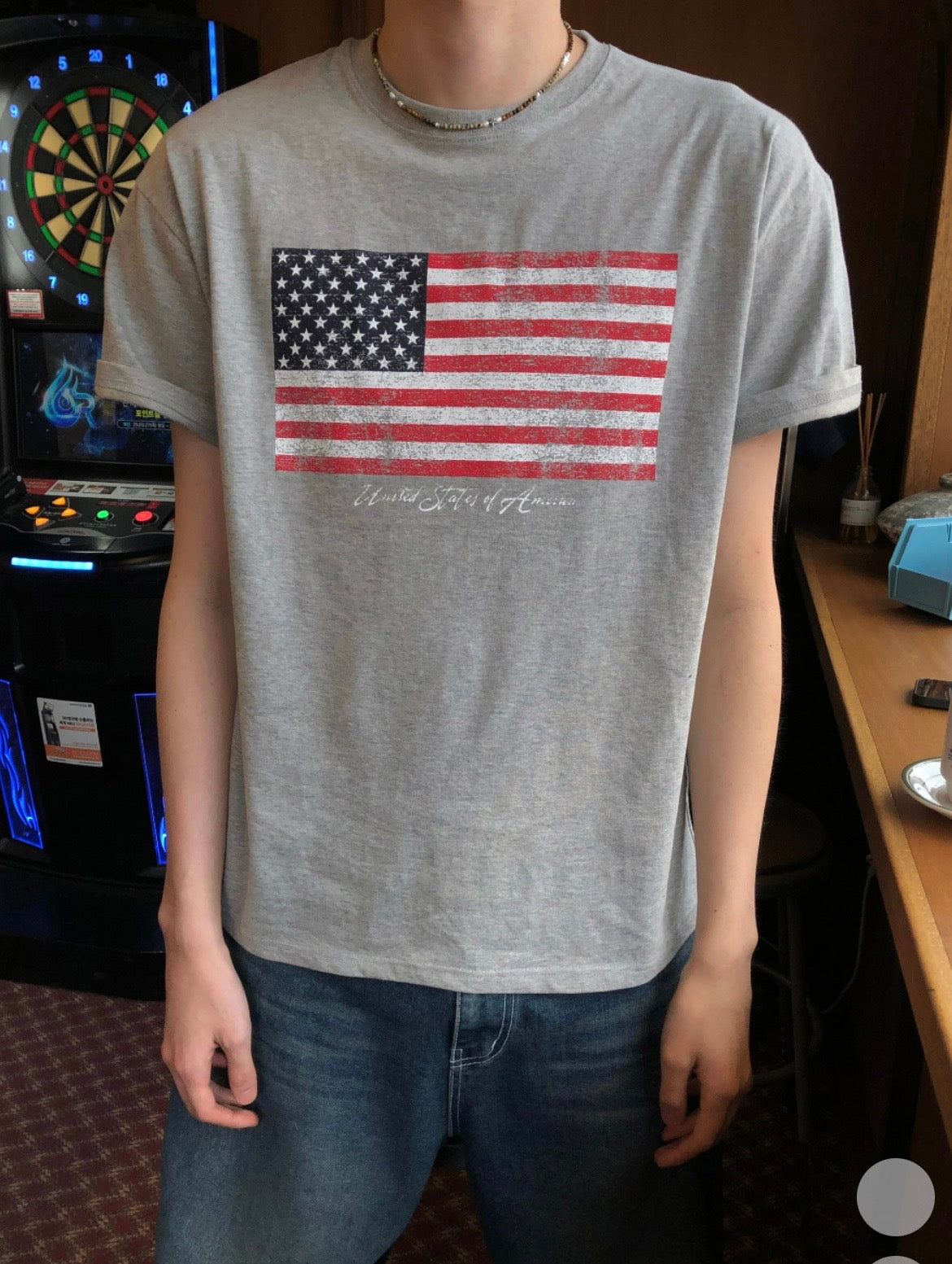 【1+1】美國國旗oversize Tee 三色入